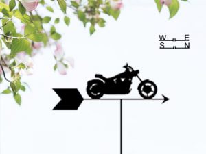 Weather Vane Motorcycle Street Sign