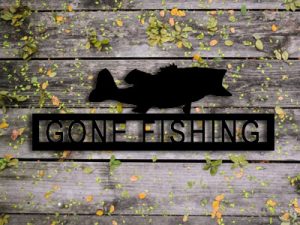 sc metal art handcraft customized gone fishing street signs