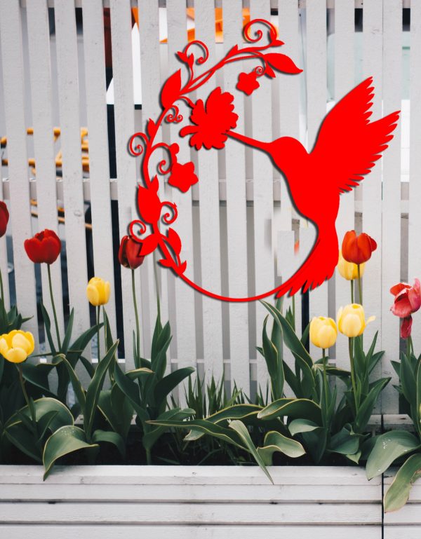sc metal art hummingbird wall decor garden sign