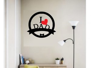 sc metal art I love dad Father's Day Gift customized name wall decor