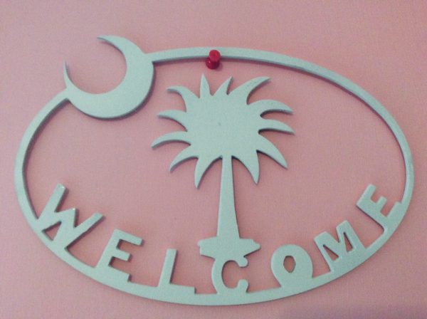 sc metal art home decor welcome to south carolina