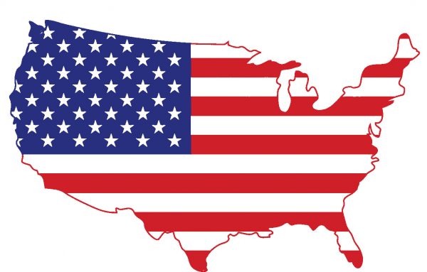 SC Metal Art USA Map with Flag Home Decor