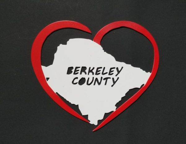 SC Metal Art I love Berkeley County Home decor Travel Gift