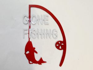 sc metal art handcraft customized gone fishing