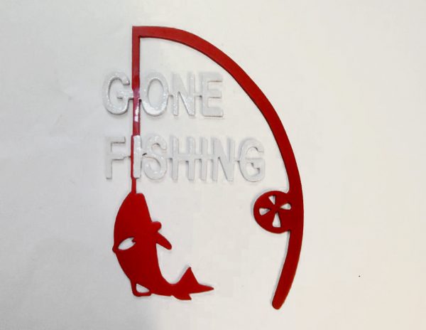 sc metal art handcraft customized gone fishing