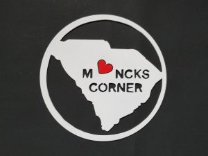 SC Metal Art I love Moncks Corner Home Decor Unique Travel Gift 