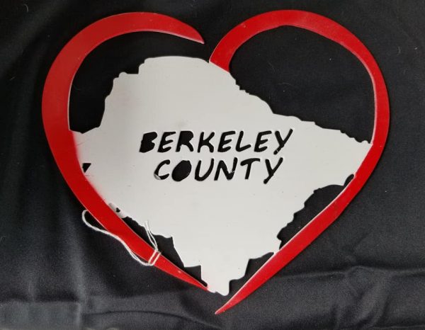 SC Metal Art I love Berkeley County Home decor Travel Gift