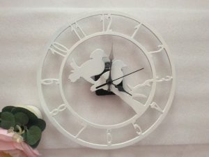 sc metal art wooddock clock