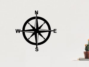 sc metal art compass