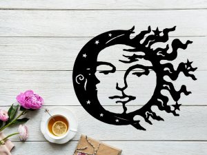 sc metal art sun moon star