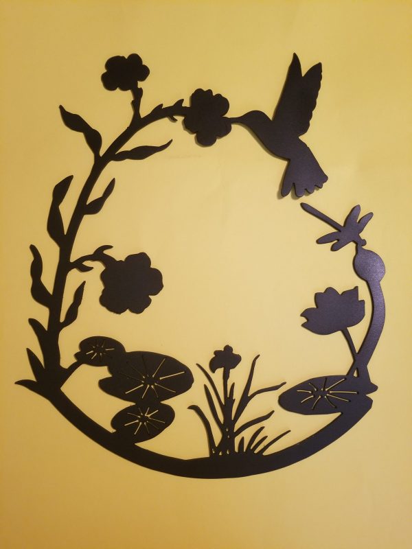 SC Metal Art Hummingbird and Dragonfly Nature Scenery - Image 5