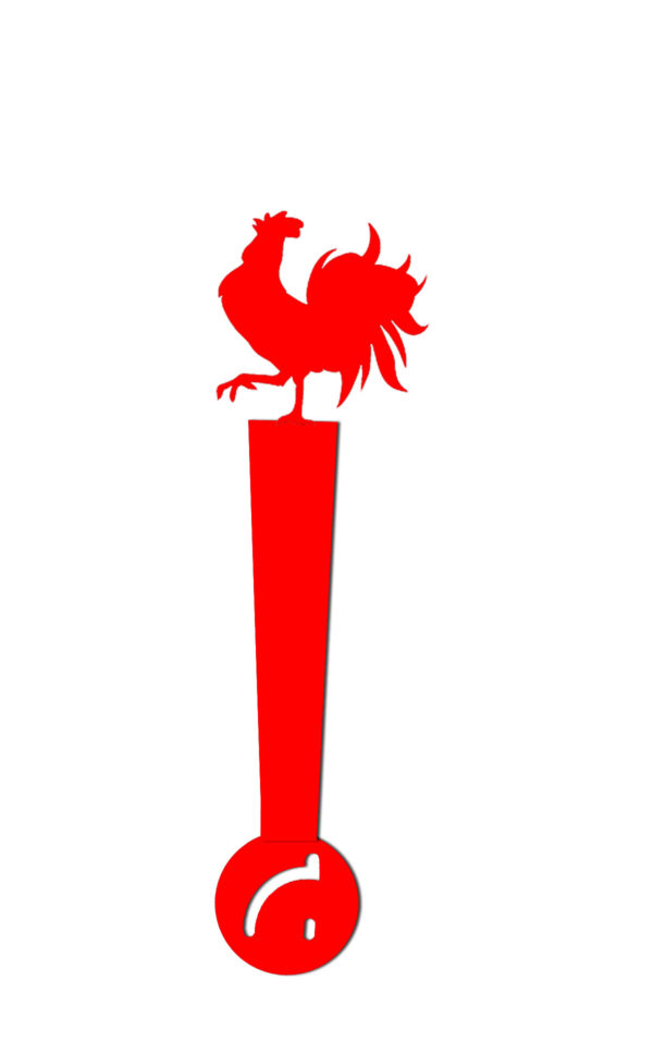 SC METALART Mail box flag rooster